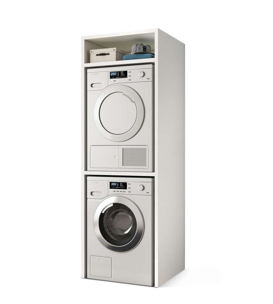Mobile Combinato Lavatrice Asciugatrice - Bianco - 70x203 cm