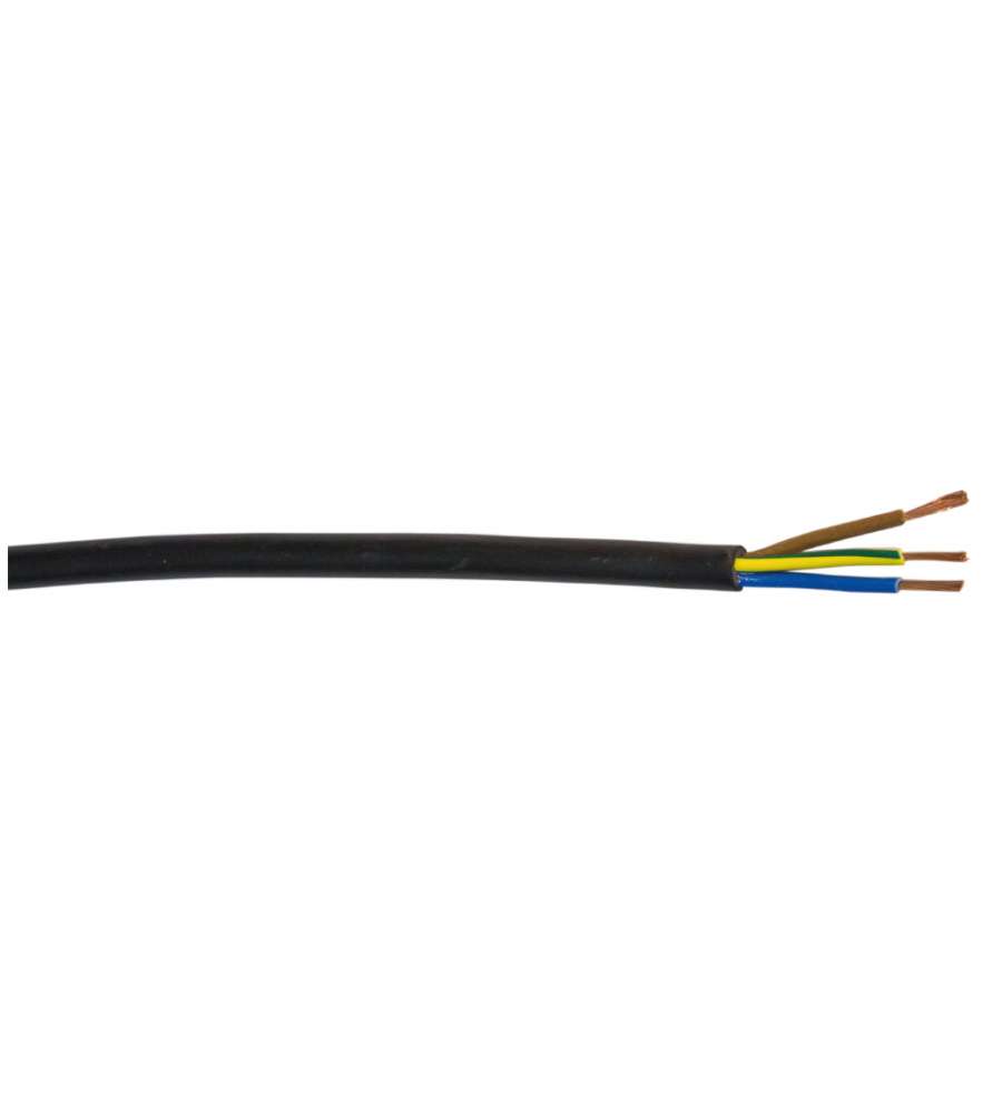 Cavo elettrico multipolare H05VV-F 3G1 300/500V PVC nero flessibile