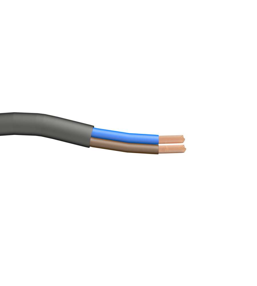 H03VVH2-F Cavo elettrico piatto flessibile Nero 2x0,75 mmq per elettrodomestici