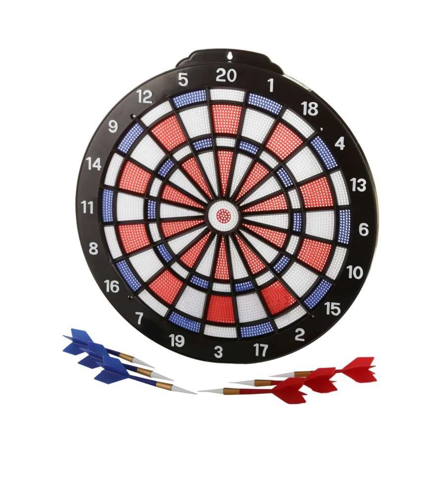 Gioco Tiro a Segno da Appendere - Bersaglio e 6 Freccette 35,5x36,7 cm