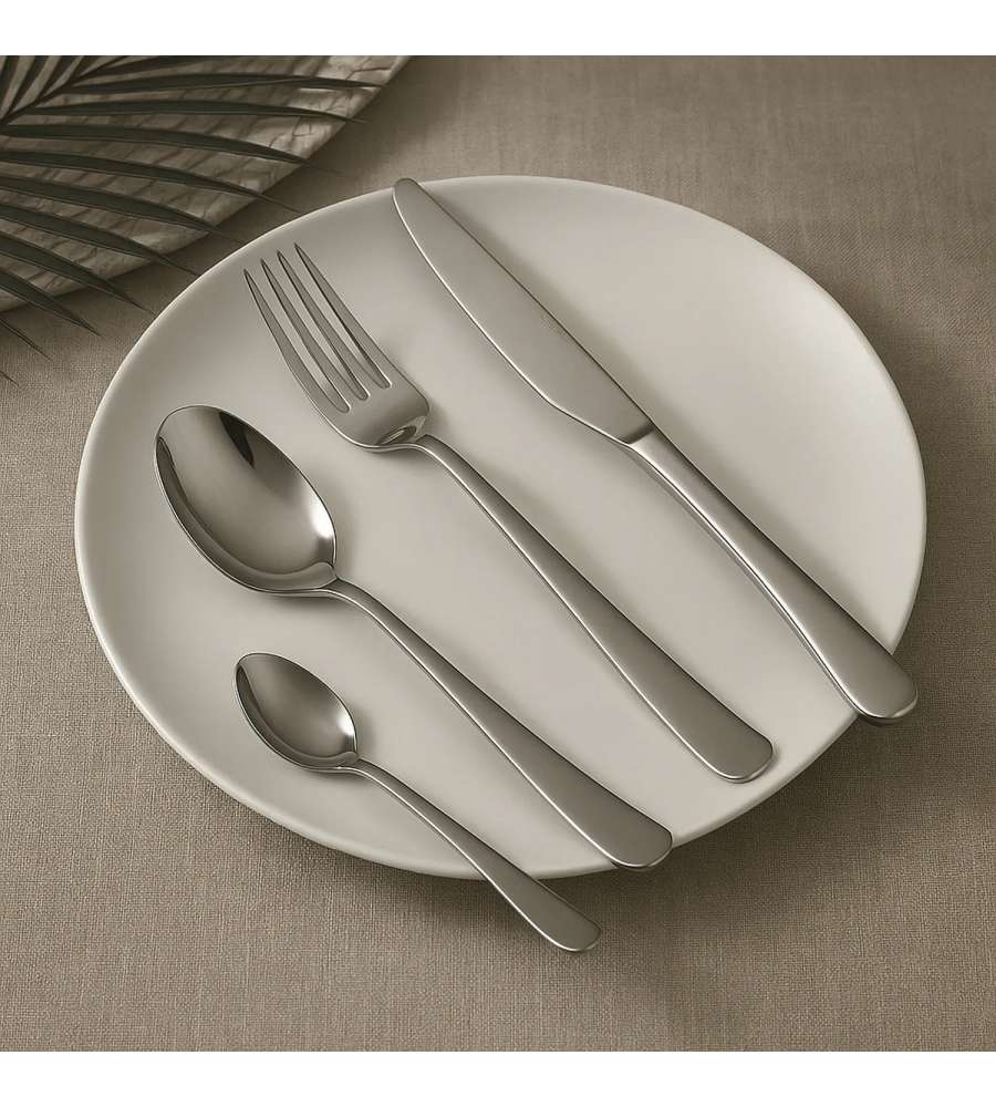 Set 24 Posate Charlotte in Acciaio Inox Elegante - per 6 persone