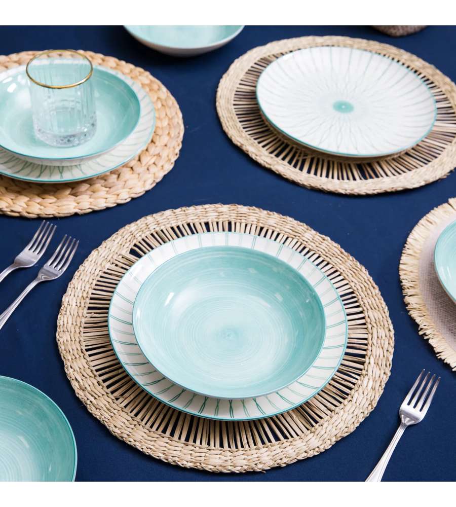 Servizio 12 Piatti Porcellana Hipnotic - Set 6 Piani 6 Fondi