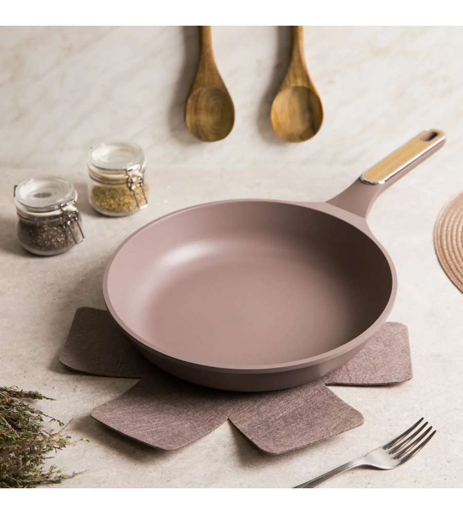 Padella Antiaderente Induzione Taupe da 28 cm con Salvapadella