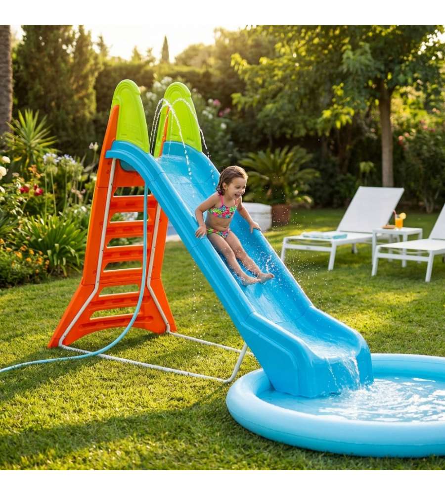 FEBER Mega Scivolo con Acqua Multicolor 302x117x209 cm per Bambini
