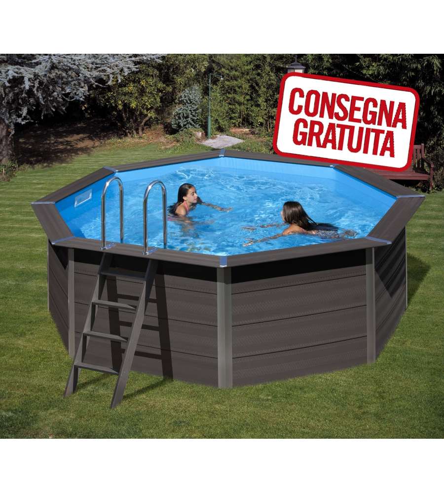 Piscina Tonda Legno  410 x 124 h cm