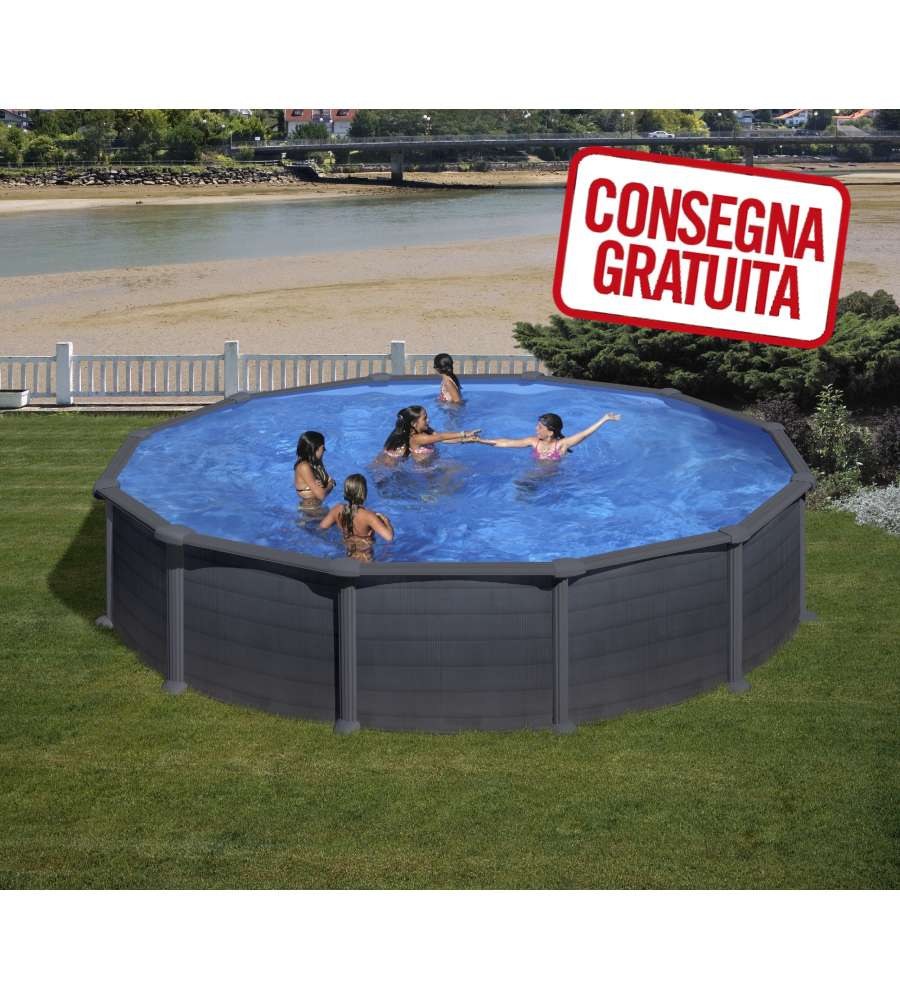 Piscina Tonda Grafite  550 x 132 h cm