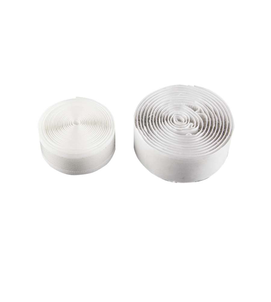 Nastro richiudibile adesivo + a cucire 20 mm Bianco 1,5 m