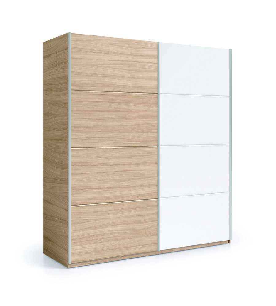 Armadio 2 Ante Scorrevoli Bianco Naturale 200 H Cm