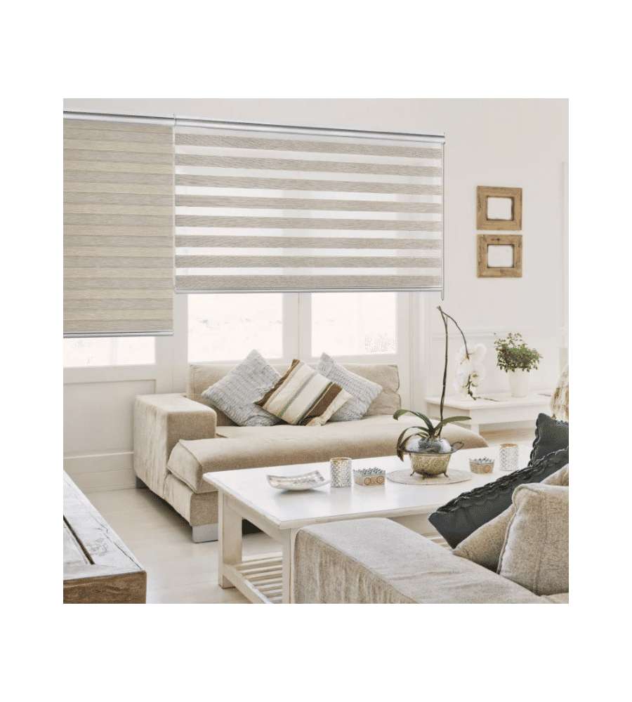 STORPLANET Tenda a rullo giorno e notte beige 100x250 cm interna