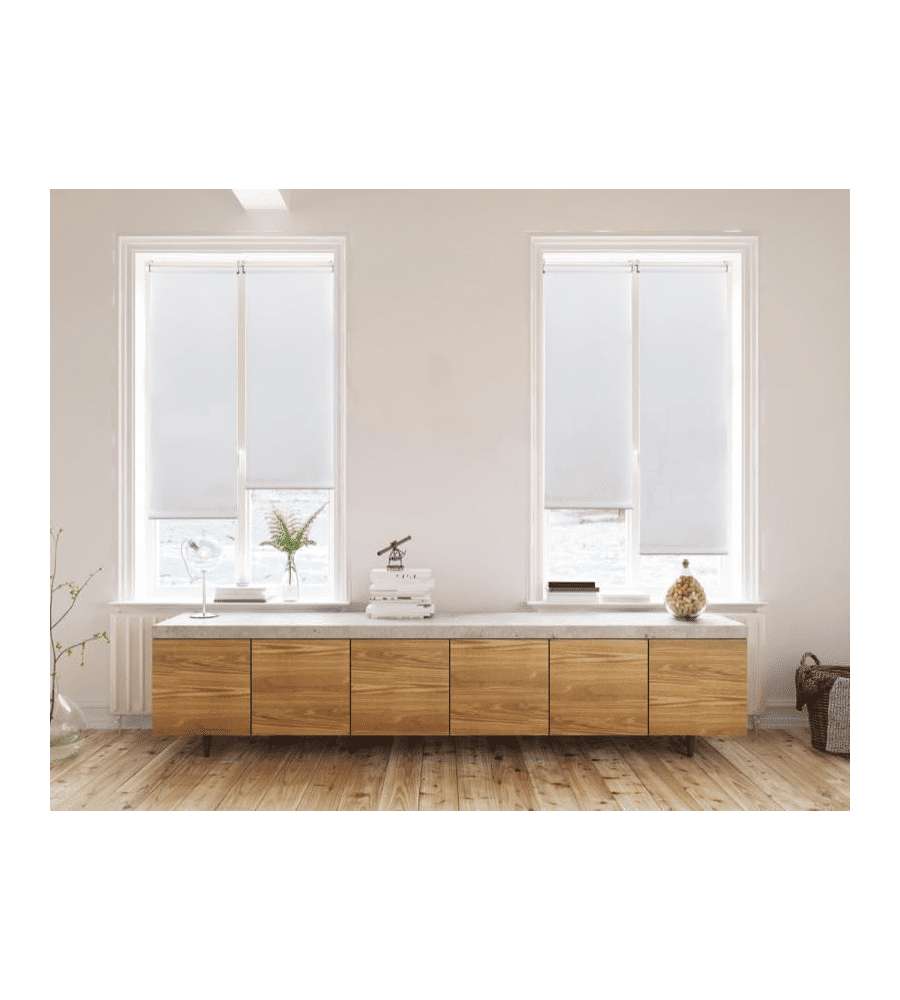 STOR PLANET Tenda a Rullo Filtrante Bianco 90x180 cm Senza Fori Interni