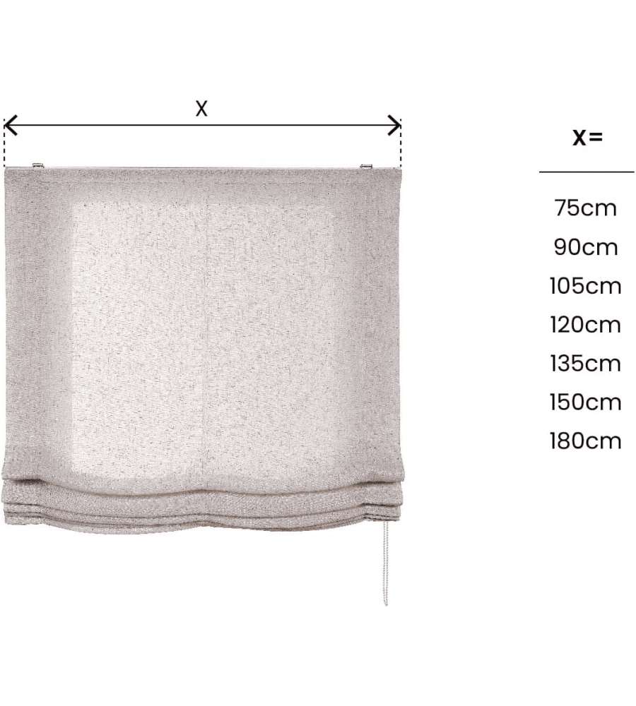 STOR PLANET Tenda a Pacchetto Traslucida Lino 135x175 cm per Interni