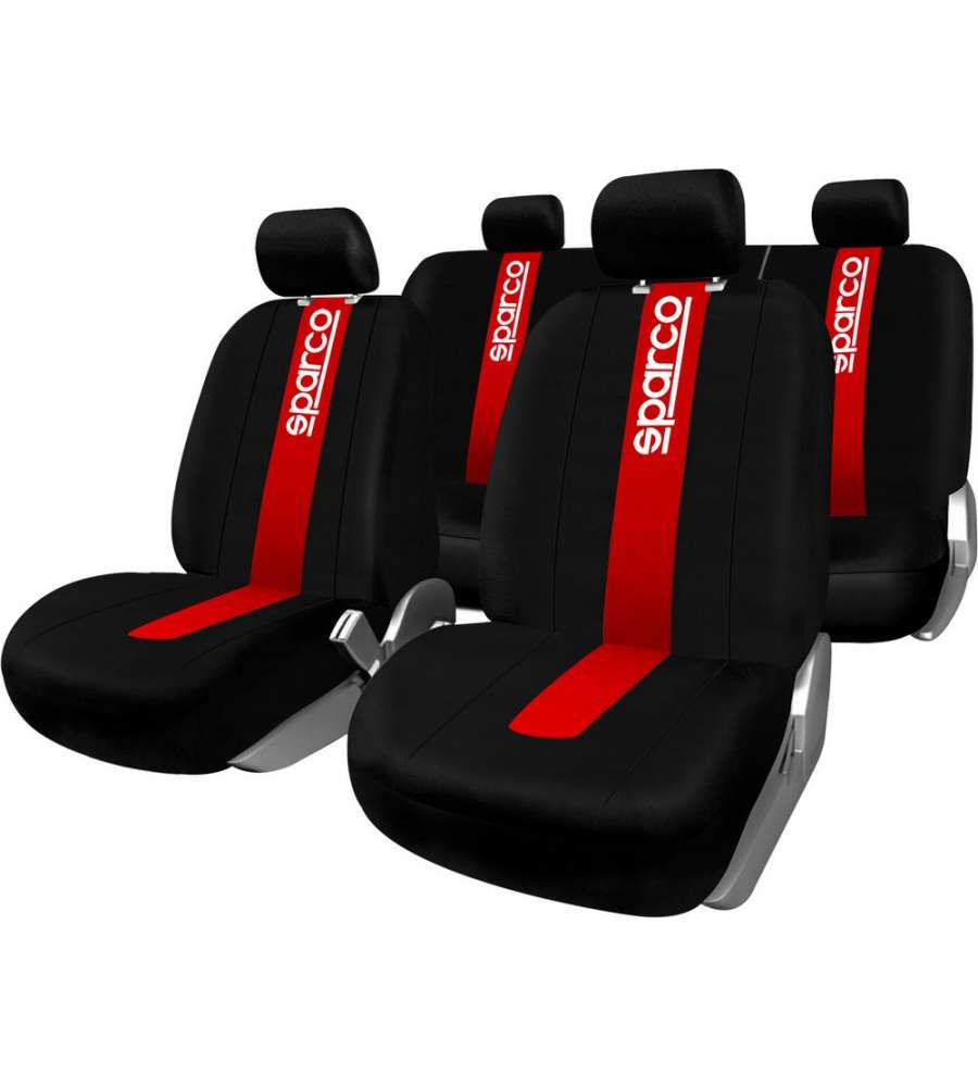 Set completo SPC1011 coprisedili auto universali rossi anteriori e posteriori