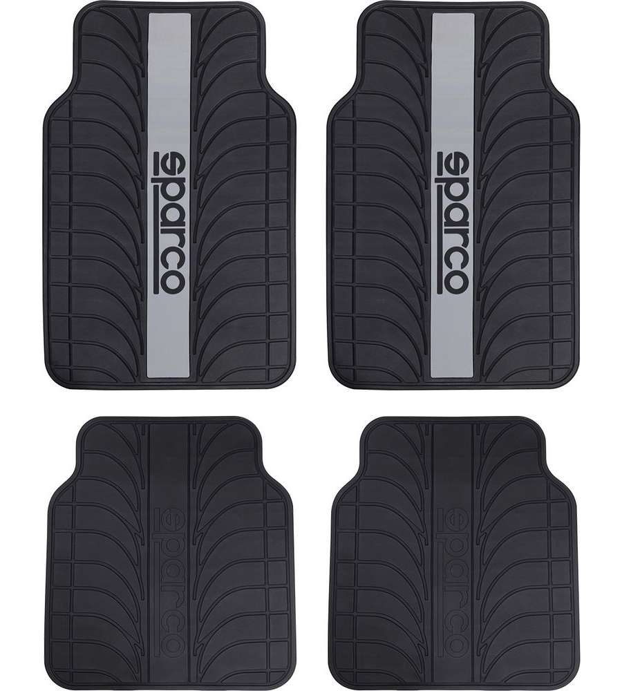 Set SPC1913 completo tappetini auto in pvc universale nero/grigio