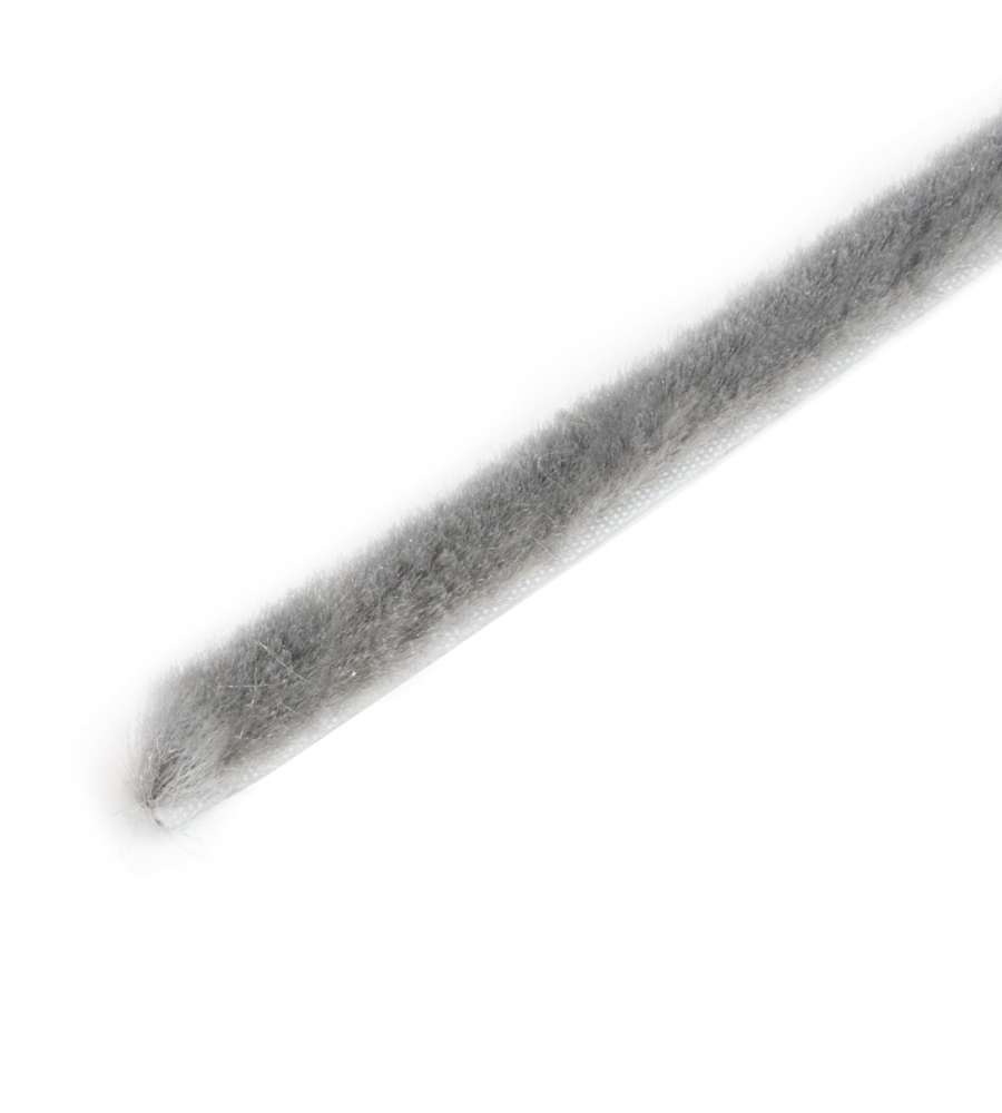 Emuca Guarnizione a spazzola antipolvere autoadesiva , altezza 17mm,  rotoli di 10 m, Grigio