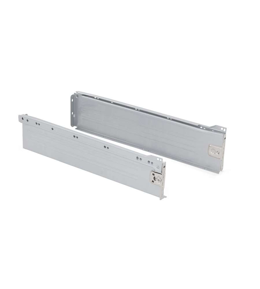 Emuca Kit Cassetto Cucina Ultrabox 118mm Grigio Metallizzato - 450mm