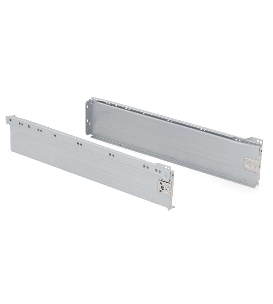 Emuca Kit Cassetto Cucina Ultrabox 118mm Grigio Metallizzato - 500mm Profondit