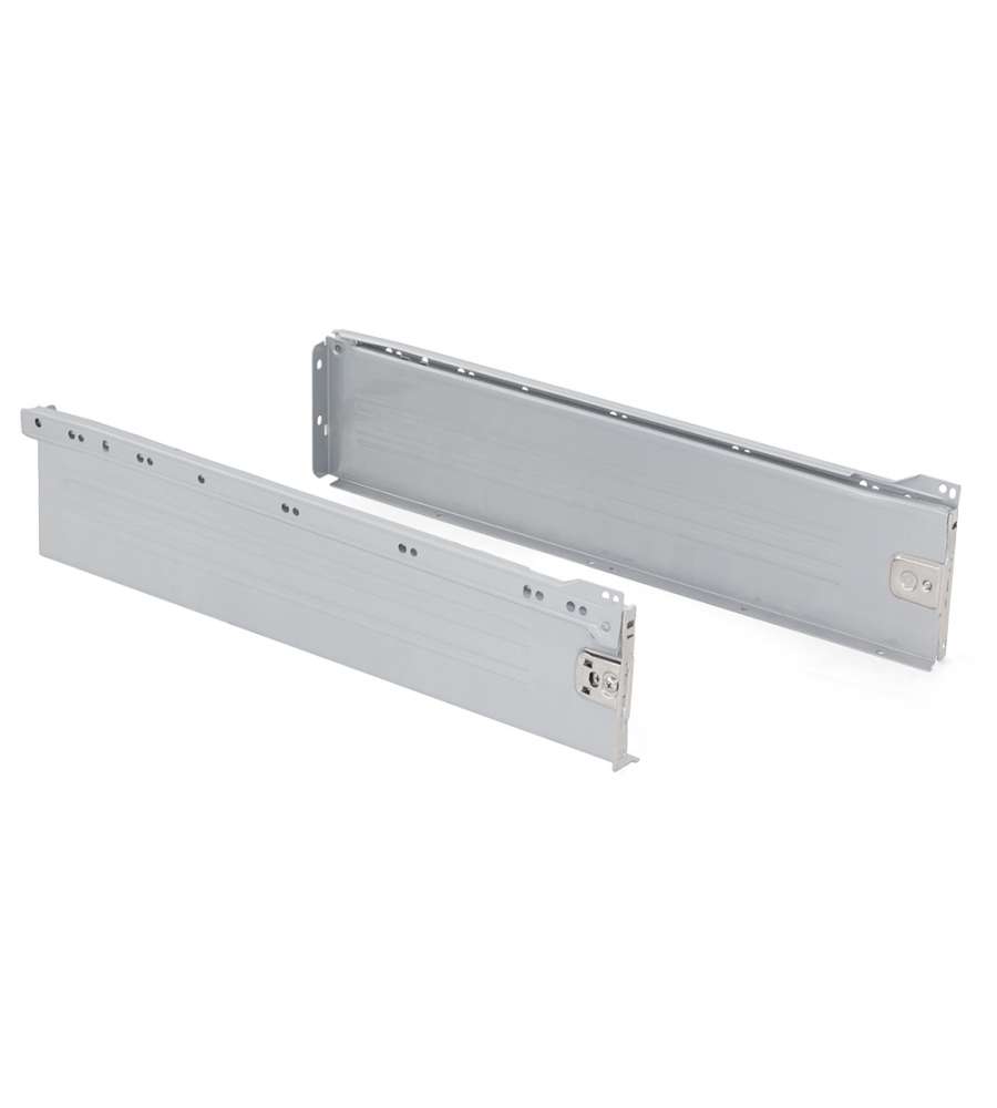 Emuca Kit Cassetto Cucina Ultrabox 150mm Altezza 500mm Grigio Metallizzato