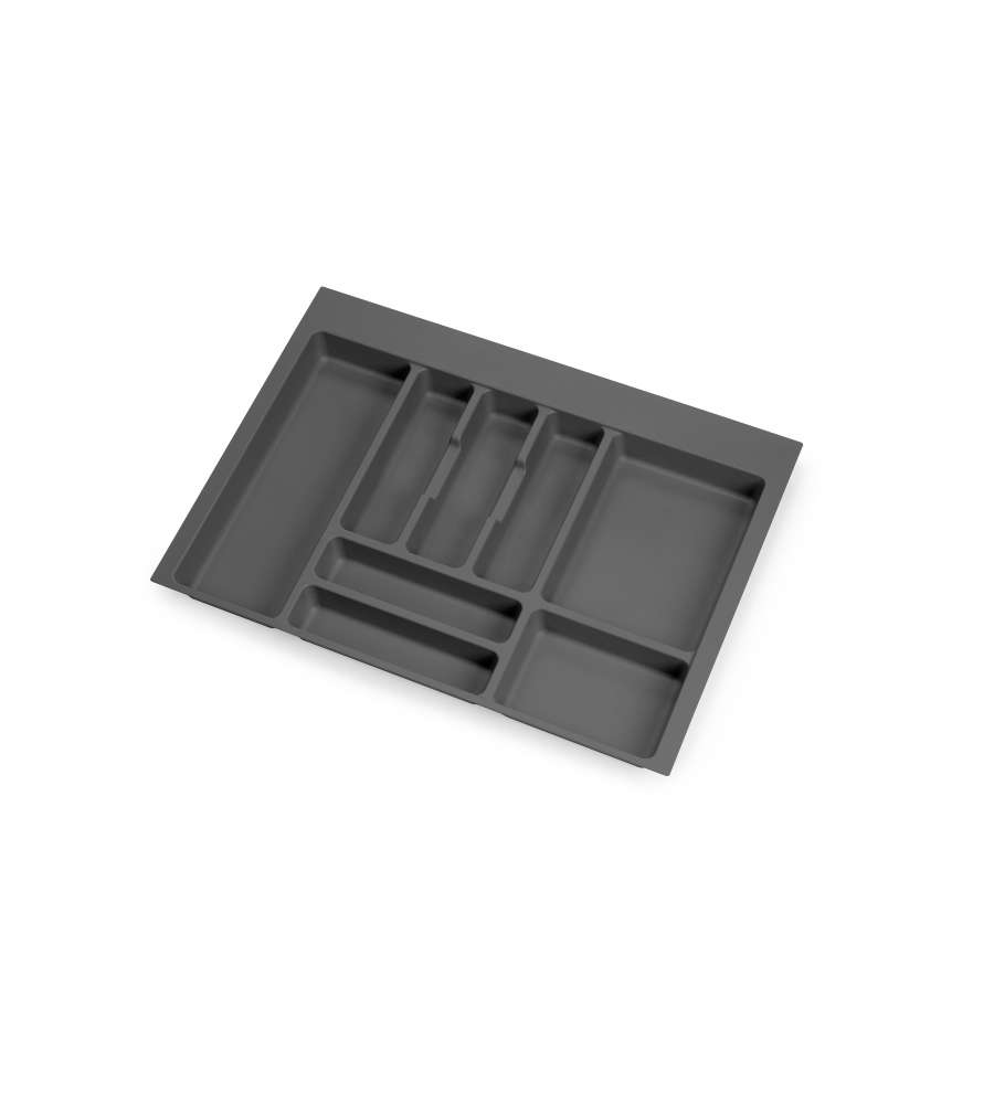 Portaposate Optima per cassetto da cucina Vertex/Concept 500, modulo 700 mm, Spalle 16mm, Plastica, grigio antracite