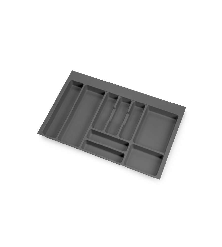 Portaposate Optima per cassetto da cucina Vertex/Concept 500, modulo 800 mm, Spalle 16mm, Plastica, grigio antracite