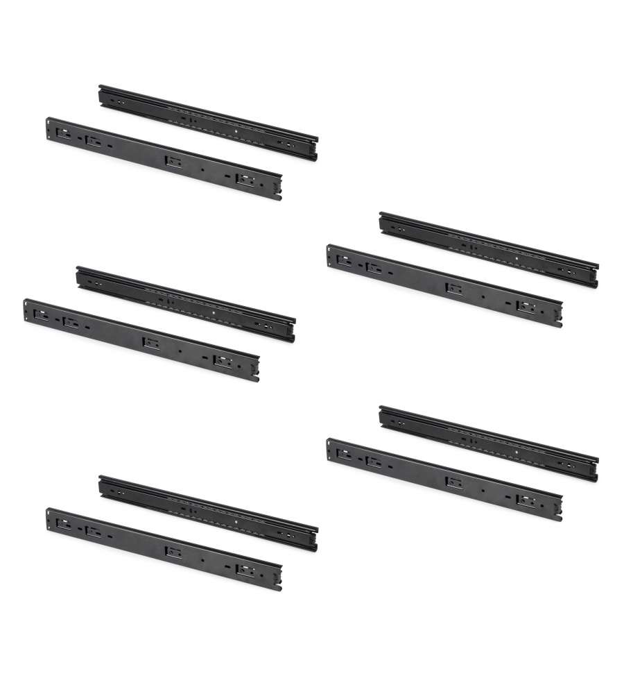 Emuca Guide A Sfera Per Cassetti H45X500 Mm Nero