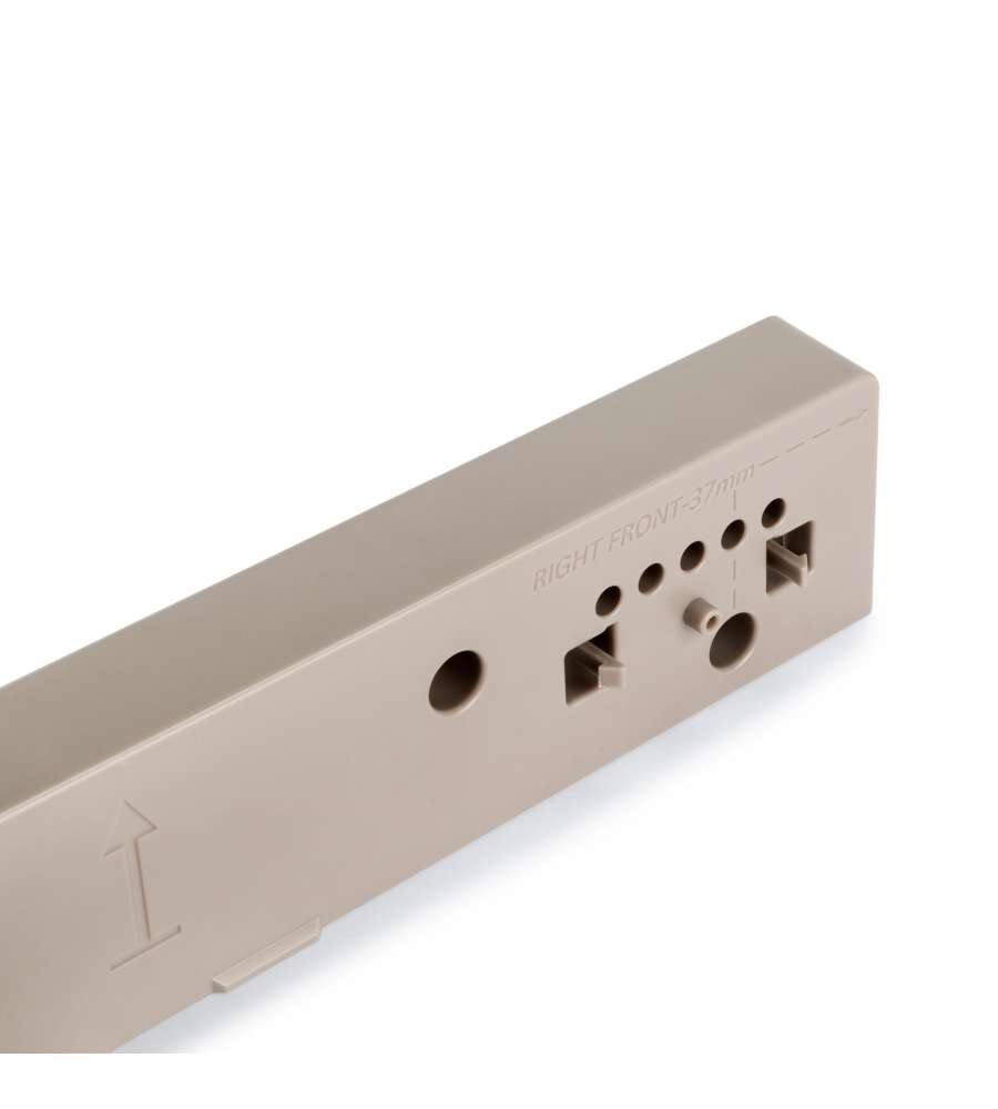 Emuca Set Distanziali Laterali per Telaio Hack - Plastica Grigio Pietra - 4 Unit - Armadi