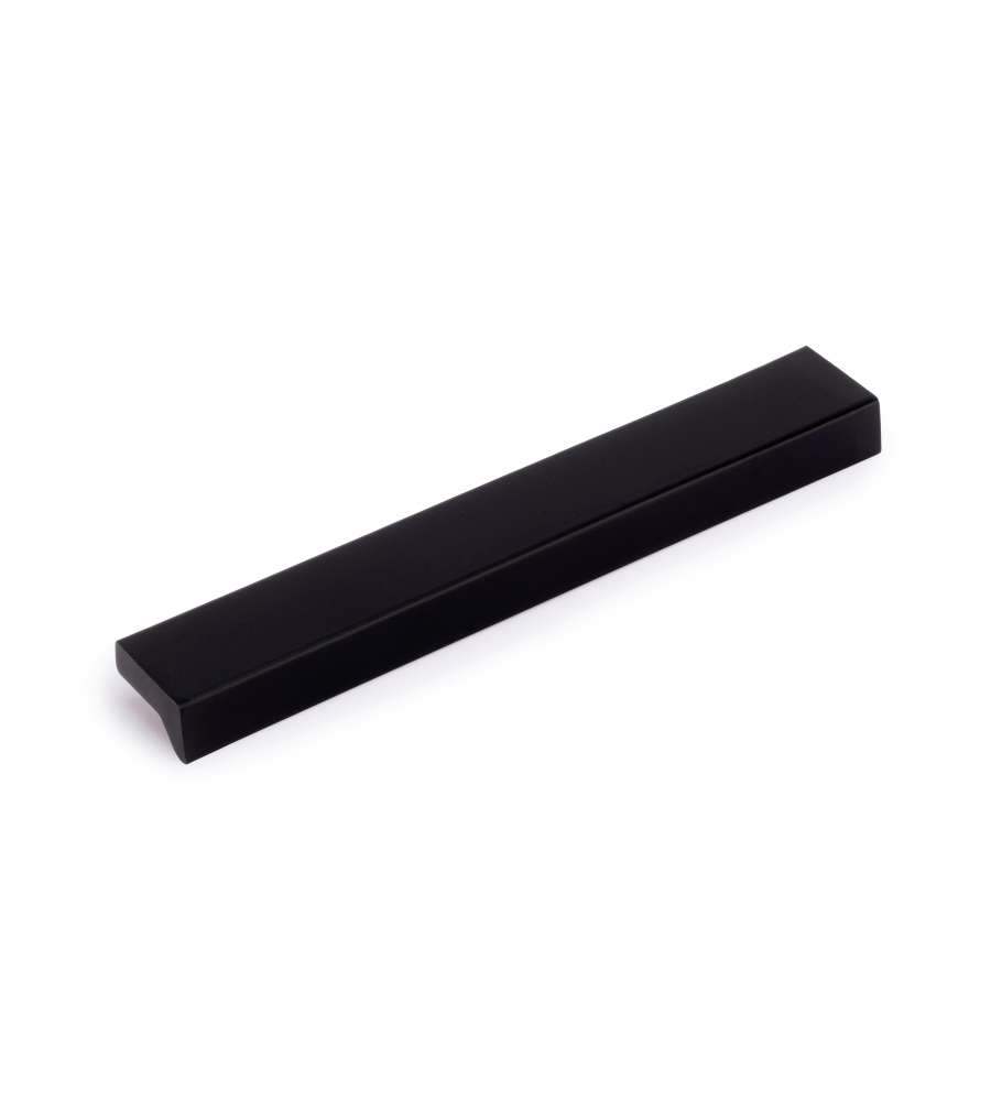 Emuca Maniglia per mobili Bremen, L 160 mm, interasse 128 mm, Anodizzato nero, Alluminioto