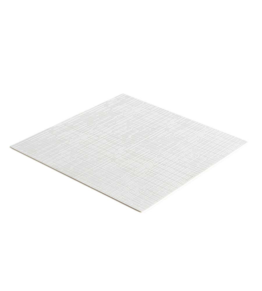 Emuca Tappetino antiscivolo per cassetti, Effetto Net, Plastica bianca, Tecnoplastica 1 UN
