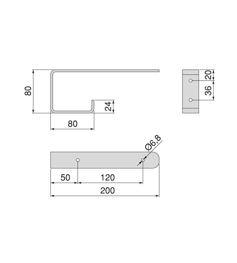 BATODA – Set Di 2 Mensole Sospese Bianche 61 Cm – Montaggio A Parete – Per Bagno, Cucina, Camera Da Letto