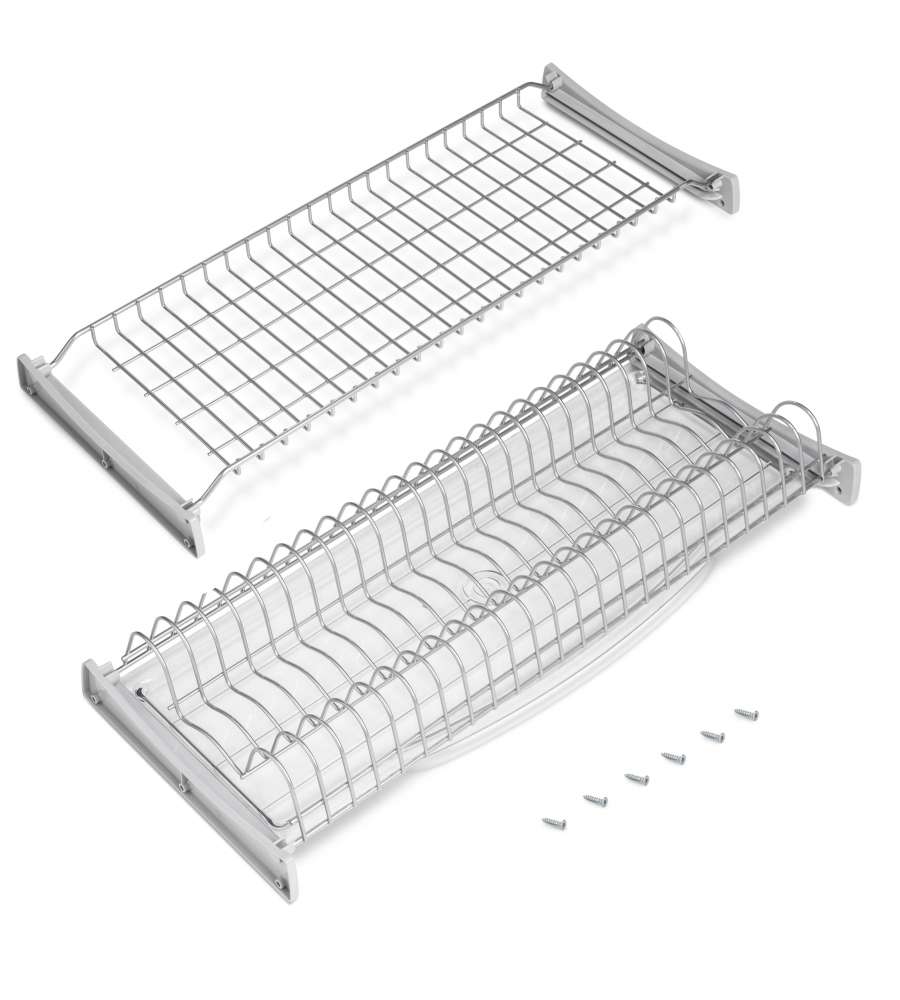 Emuca Scolapiatti Suprastar per modulo, 700, Verniciato alluminio, Acciaio 1 UN