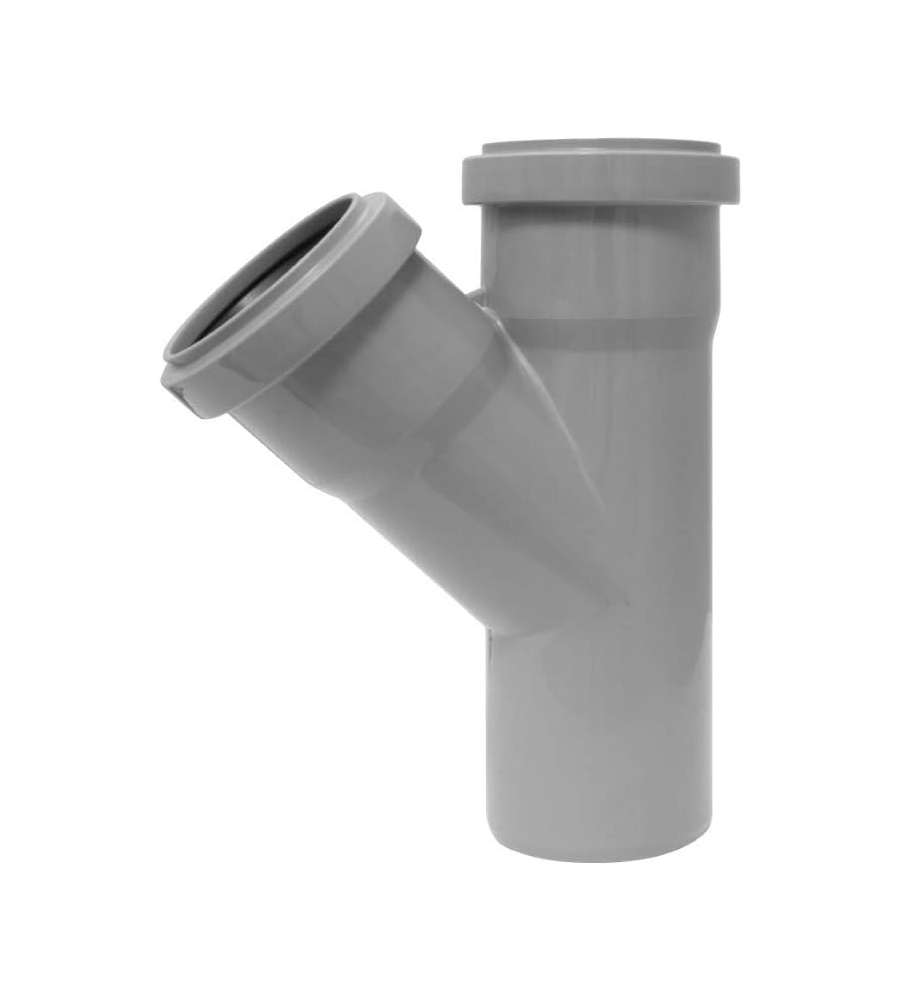Pestan HTEA ABZWEIG d.50/d.50 45� Grigio per Drenaggio in Polipropilene