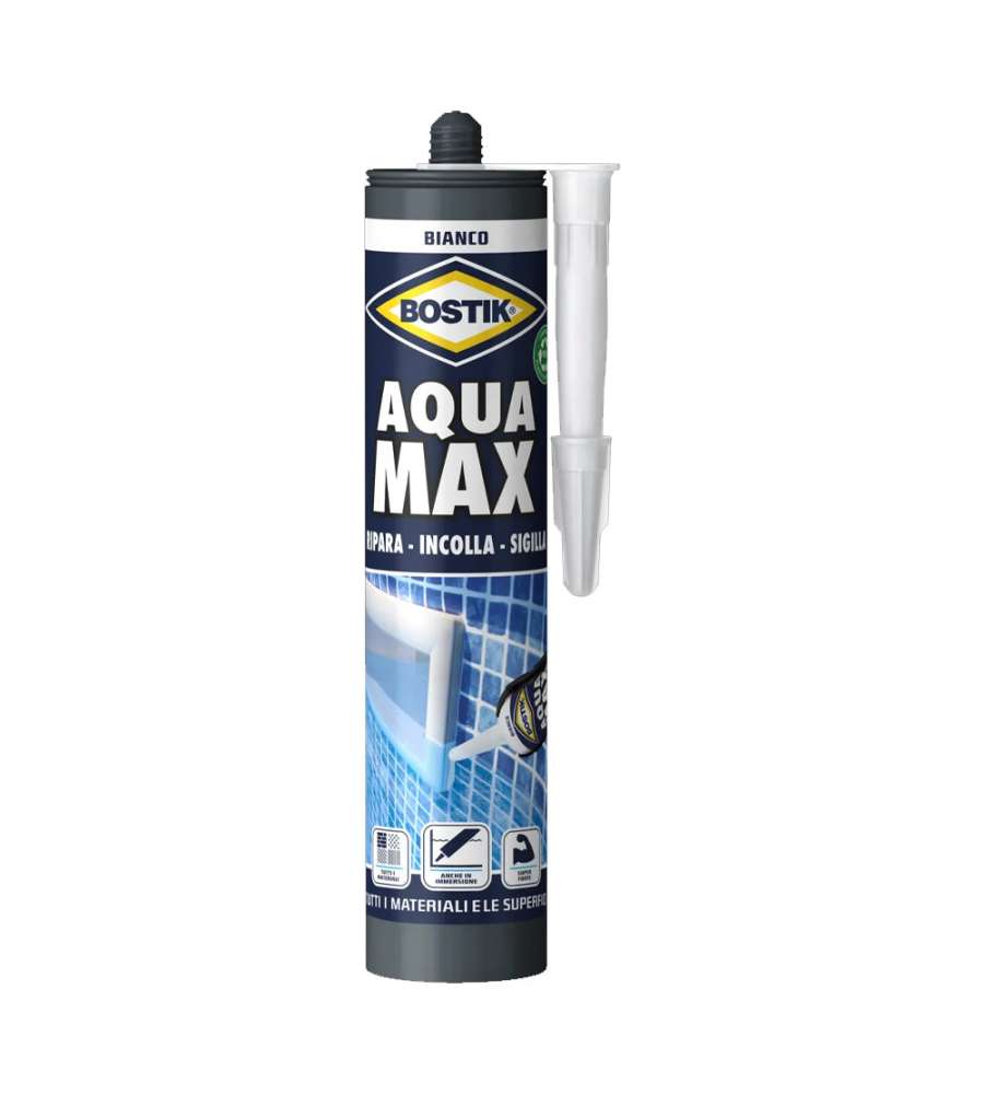 Bostik Sigillante Bianco Aqua Max 425ml - Adesivo Resistente all'Acqua