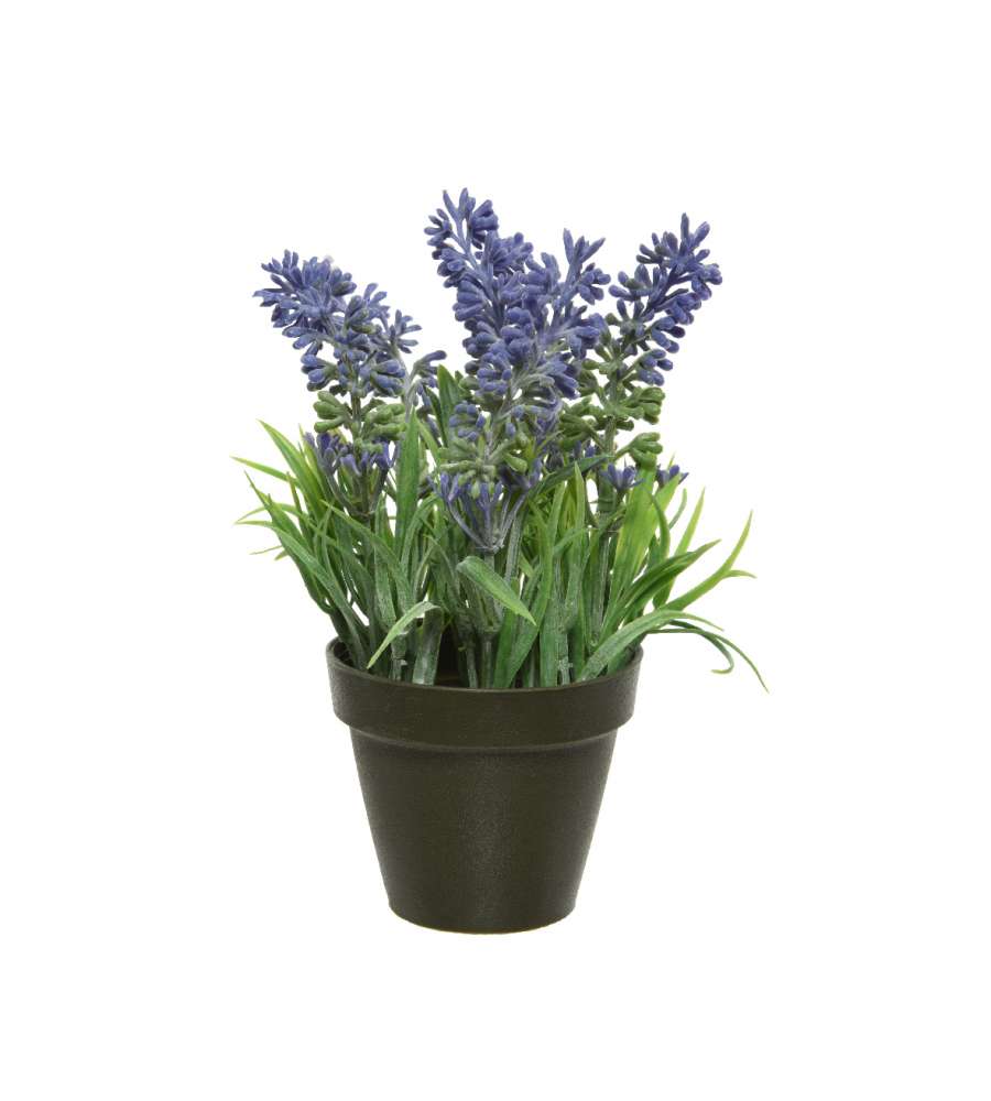 Pianta Di Lavanda Artificiale In Vaso SEWACC - Finta Viola Per Decorazione Casa, Ufficio E Relax - 22cm
