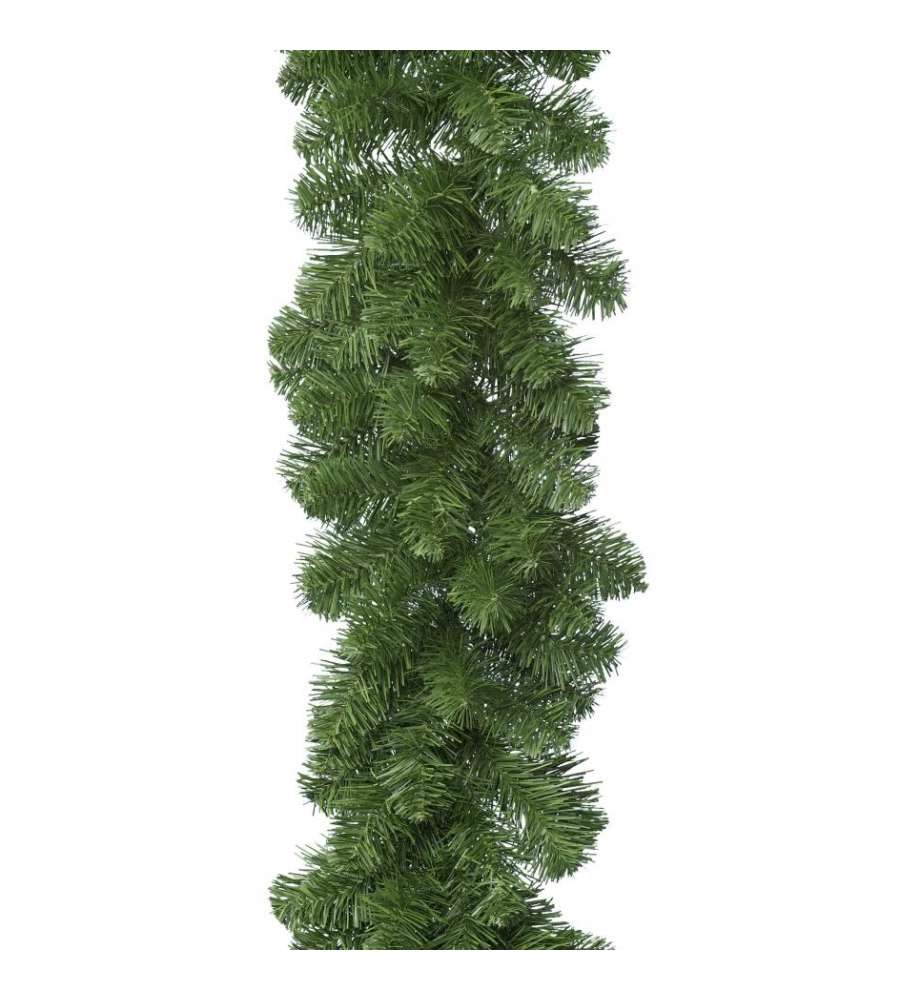 Valtpino Ghirlanda Natalizia Verde Con Pigne E Stelle Rosse – Lunghezza 8 Metri, Diametro 80mm