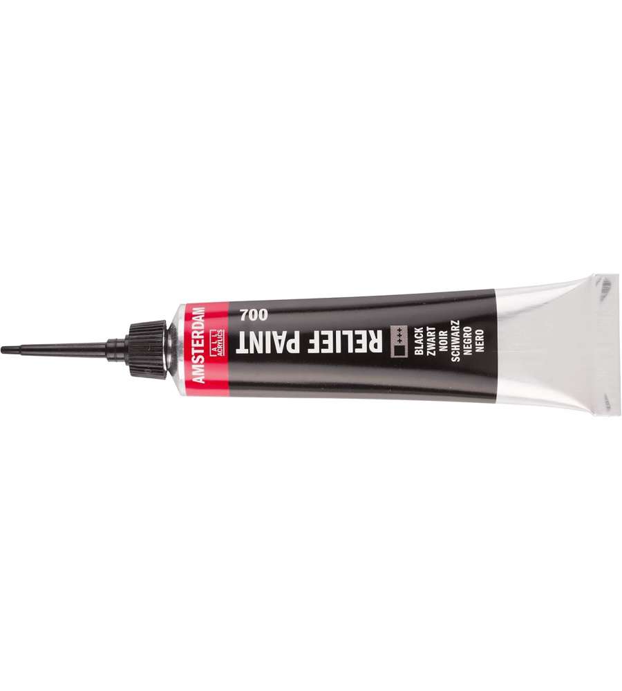 Amsterdam Pasta Acrilica Nero 20 ml - Finitura Opaca - Uso Esterno