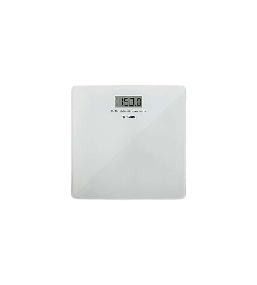 Tristar Bilancia pesapersone digitale 30x30 cm vetro grigio 150 kg