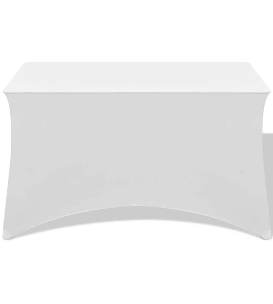 Fodere Elasticizzate per Tavolo 2 pz 243x76x74 cm Bianche