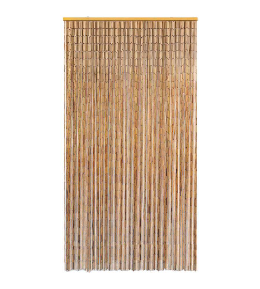 TENDA ANTIMOSCHE ZANZARIERA PER PORTA A FILI SU MISURA CINIGLIA MOSCHIERA  STRIATA ARANCIONE /BIANCA Misura 120×240 cm ANCHE SU MISURA - Menghini  Bambu Vimini