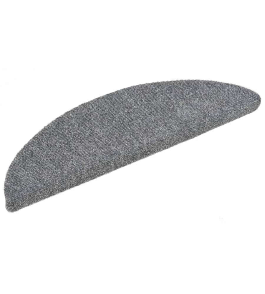 Tappetini Autoadesivi per Scale 15 pz 56x17x3 cm Grigio Chiaro