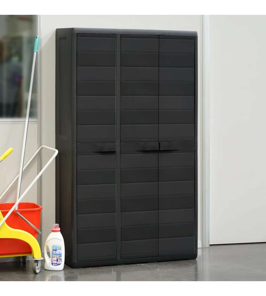 Cello Storewell Armadietto Portaoggetti Nero: Contenitore In Plastica Con Ruote, 37,9x42,9x69,4 Cm