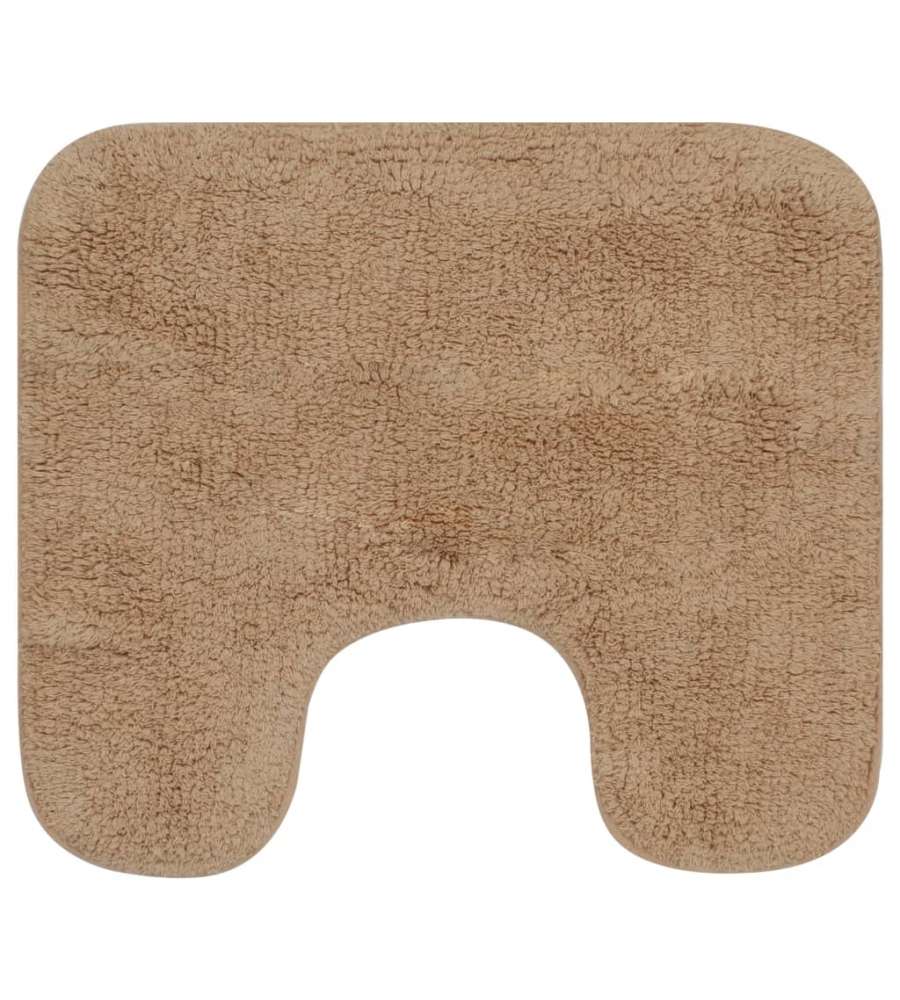 Set Tappetini Per Bagno 2 Pz In Tessuto Beige