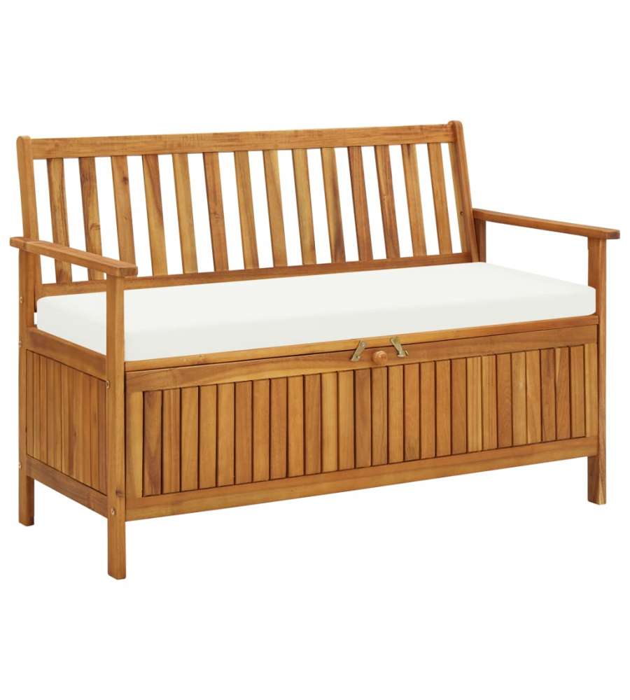 vidaXL Cassapanca da Giardino in Legno di Acacia - Marrone - 120x63x84 cm