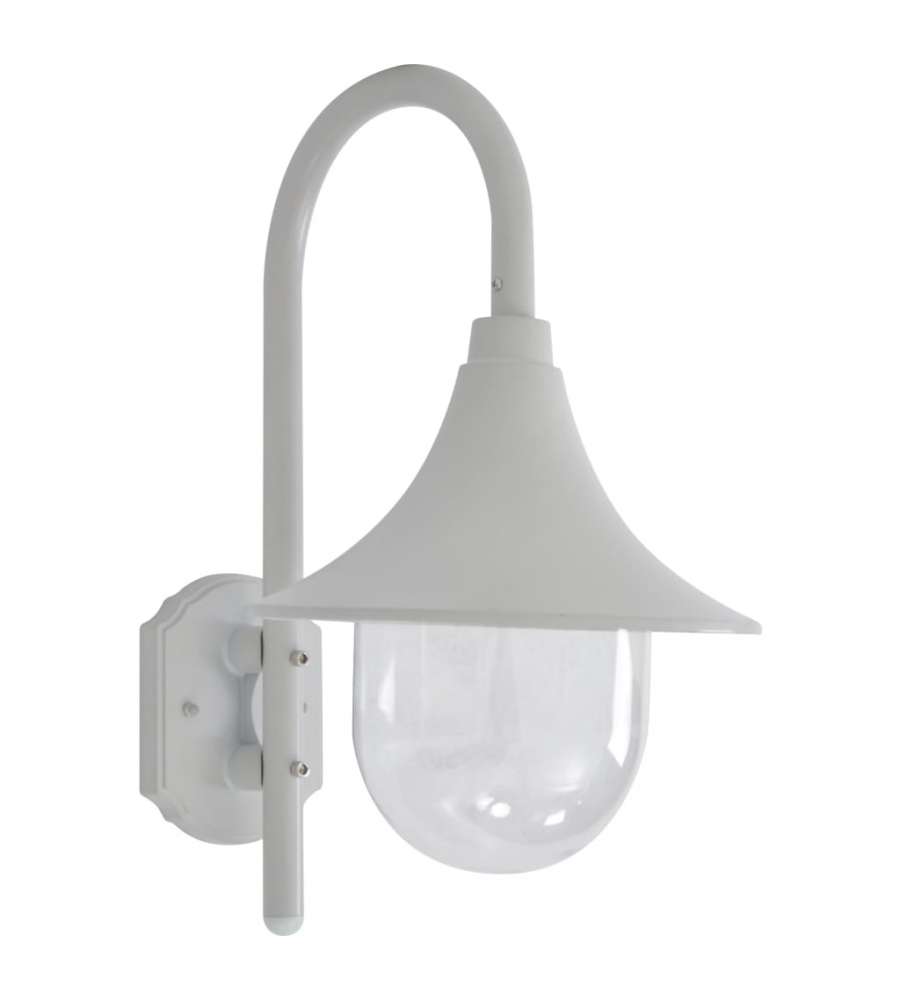 Lampada da Parete da Giardino E27 42 cm in Alluminio Bianco