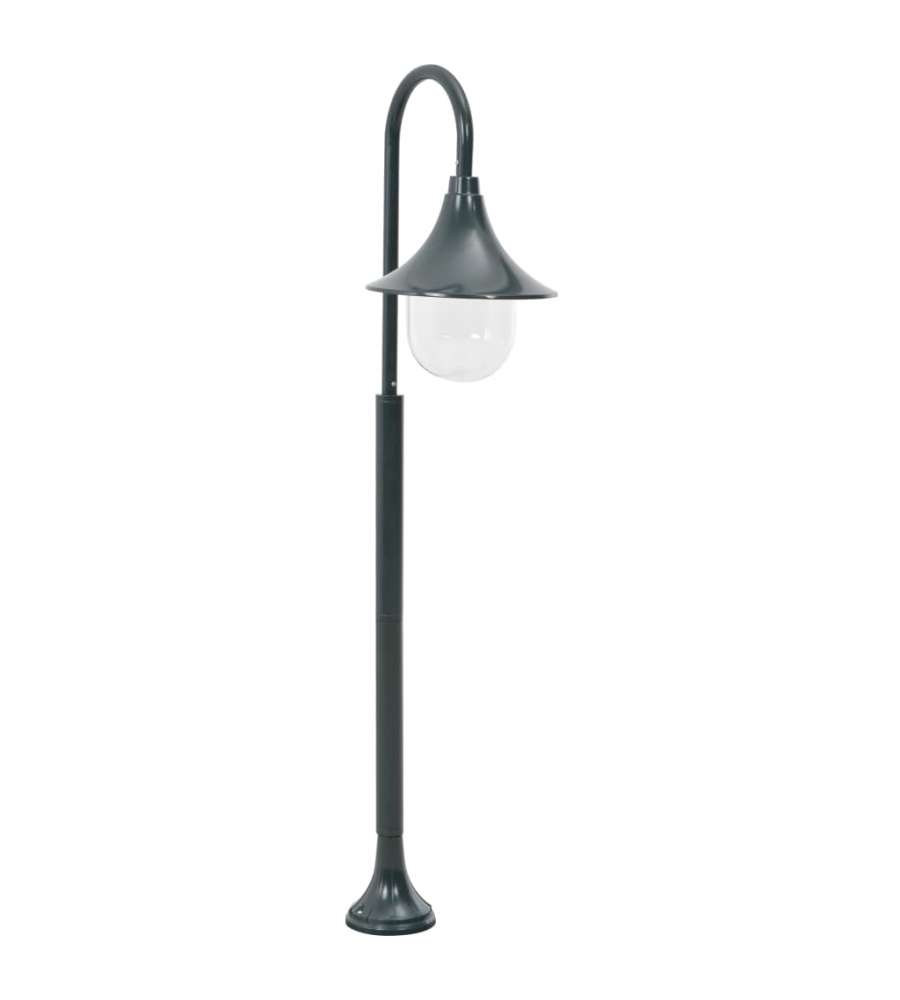 Lampione da Giardino E27 120 cm Alluminio Verde Scuro