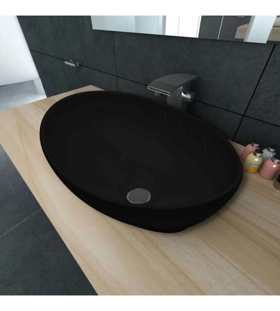 Lavello in Ceramica 40x33 cm Nero
