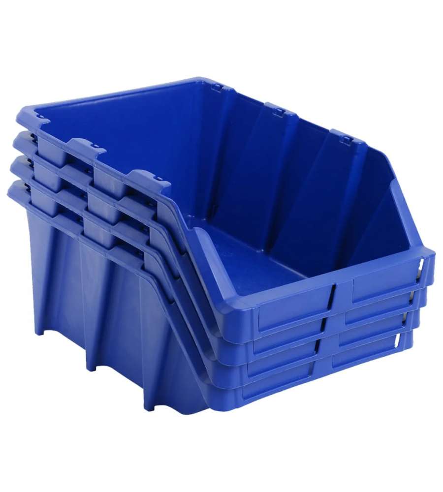  Contenitori Portaoggetti Impilabili 35 pz 218x360x156 mm Blu