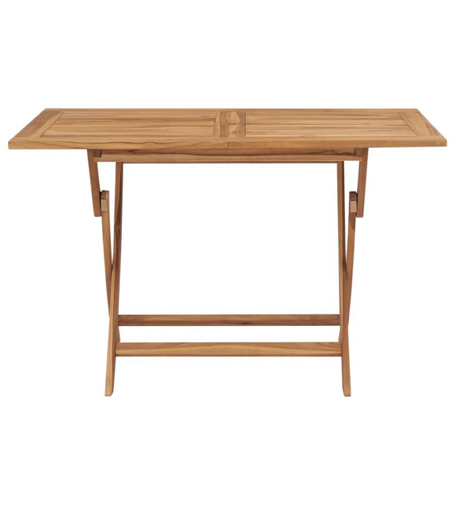 Tavolo Pieghevole Da Giardino 120x70x75 Cm In Massello Di Teak