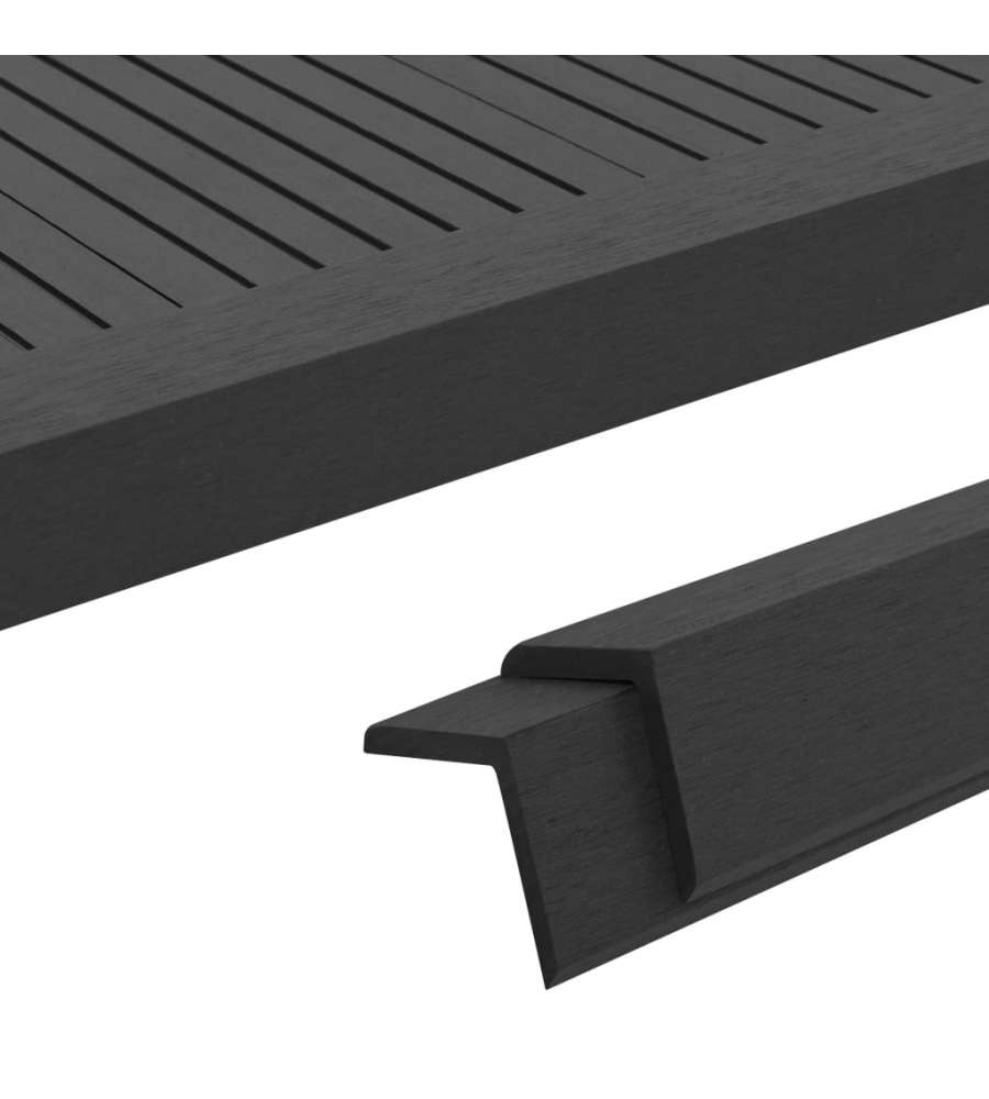 Profili Angolari per Decking in WPC 5 pz 170 cm Nero