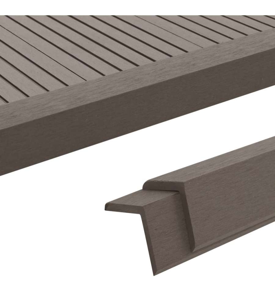 Profili Angolari per Decking in WPC 5 pz 170 cm Marrone