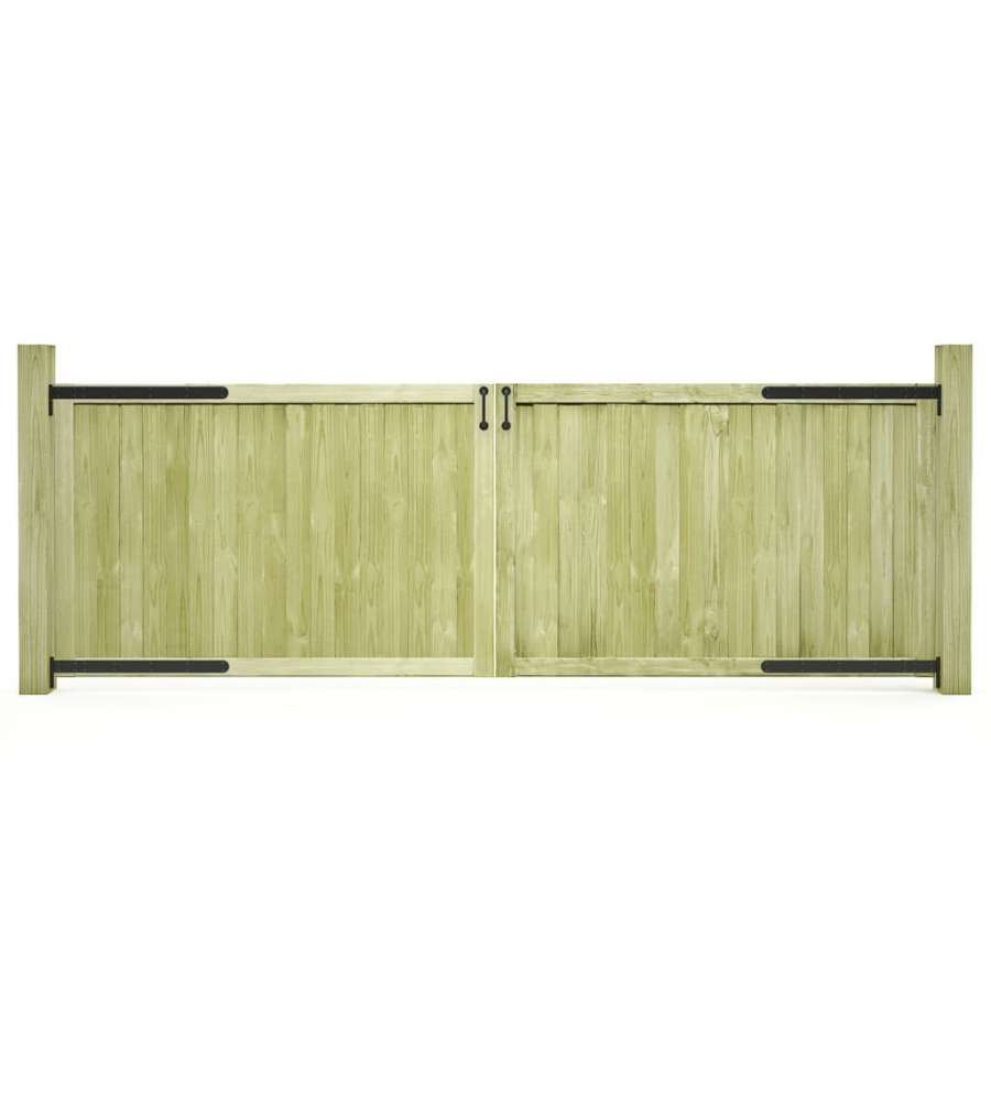 Cancelli da Giardino 2 pz in Pino Impregnato 300x100 cm 45339