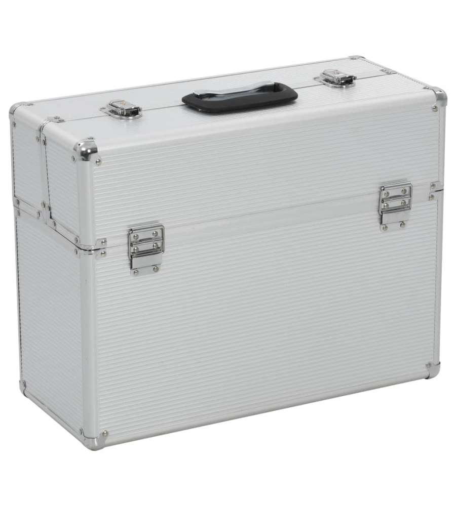  Valigetta per Attrezzi 47x36x20 cm Argento in Alluminio